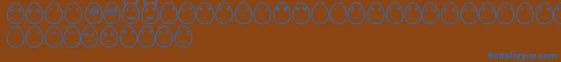 EggfacesTfb Font – Blue Fonts on Brown Background