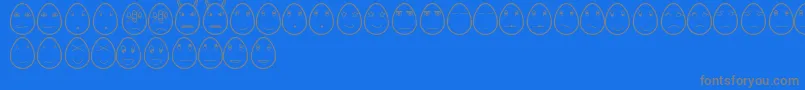 EggfacesTfb Font – Gray Fonts on Blue Background