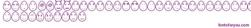 EggfacesTfb Font – Purple Fonts on White Background