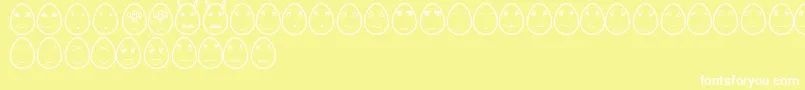 EggfacesTfb Font – White Fonts on Yellow Background