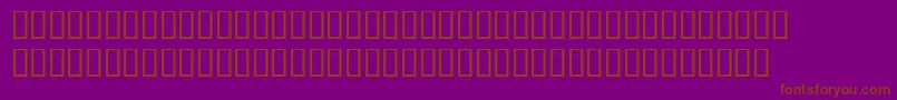Fonte BemboExpertBoldItalic – fontes marrons em um fundo roxo