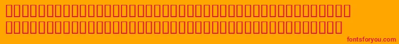 BemboExpertBoldItalic Font – Red Fonts on Orange Background