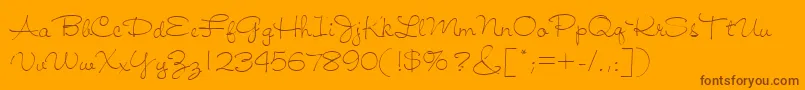 Jiffy Font – Brown Fonts on Orange Background