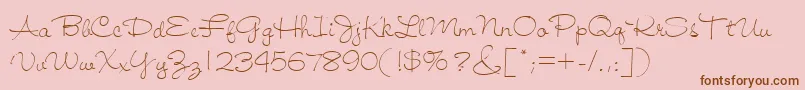Jiffy Font – Brown Fonts on Pink Background