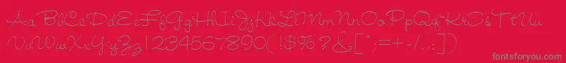 Jiffy Font – Gray Fonts on Red Background
