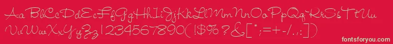 Jiffy Font – Green Fonts on Red Background