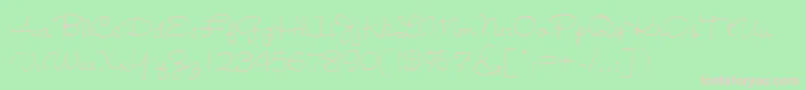 Jiffy Font – Pink Fonts on Green Background