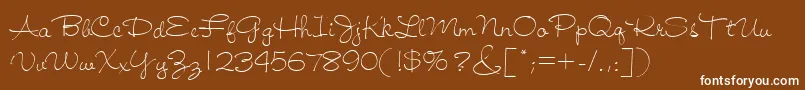 Шрифт Jiffy – белые шрифты на коричневом фоне