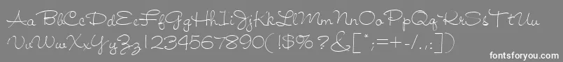 Jiffy Font – White Fonts on Gray Background