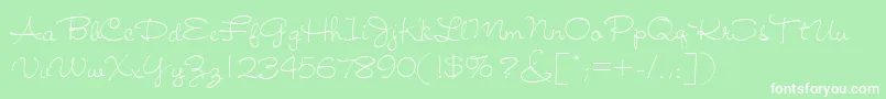 Jiffy Font – White Fonts on Green Background