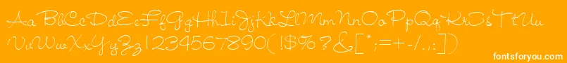 Jiffy Font – White Fonts on Orange Background