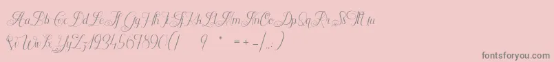 ChateauxDesOlives-Schriftart – Graue Schriften auf rosa Hintergrund