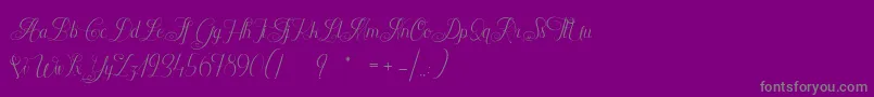 ChateauxDesOlives-Schriftart – Graue Schriften auf violettem Hintergrund