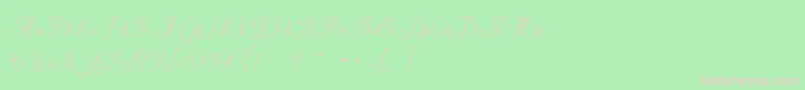 ChateauxDesOlives Font – Pink Fonts on Green Background