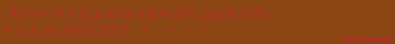 ChateauxDesOlives Font – Red Fonts on Brown Background