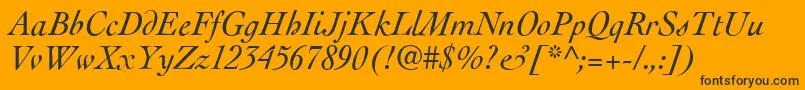 CockneyItalic Font – Black Fonts on Orange Background