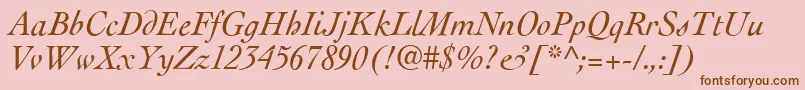 Шрифт CockneyItalic – коричневые шрифты на розовом фоне