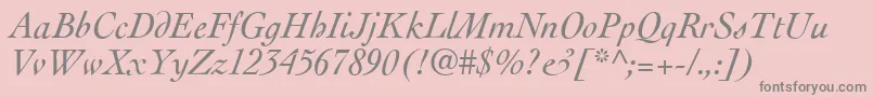 CockneyItalic Font – Gray Fonts on Pink Background