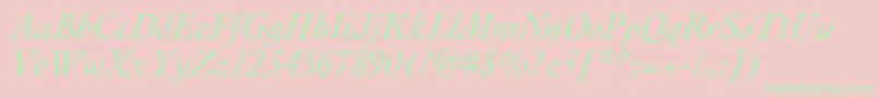 CockneyItalic Font – Green Fonts on Pink Background