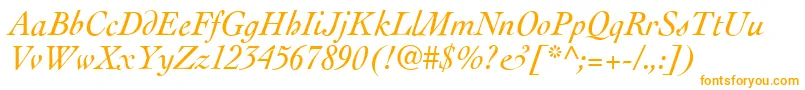 CockneyItalic Font – Orange Fonts on White Background