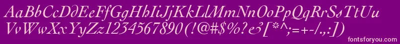 fuente CockneyItalic – Fuentes Rosadas Sobre Fondo Morado