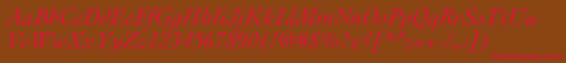CockneyItalic Font – Red Fonts on Brown Background