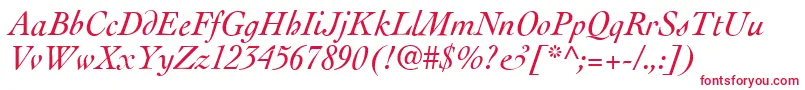 フォントCockneyItalic – 赤い文字