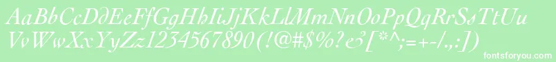 CockneyItalic Font – White Fonts on Green Background