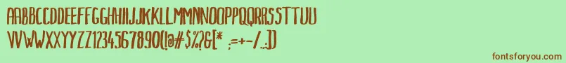 MarkusInk Font – Brown Fonts on Green Background