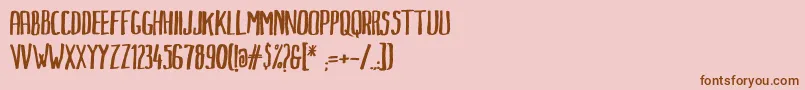 MarkusInk Font – Brown Fonts on Pink Background