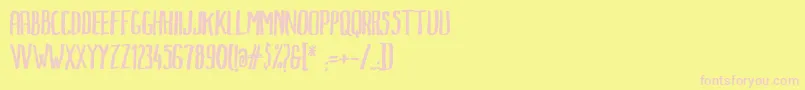 MarkusInk Font – Pink Fonts on Yellow Background