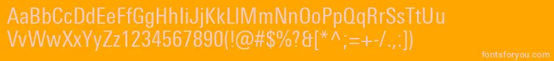 UniversNextProCondensed Font – Pink Fonts on Orange Background