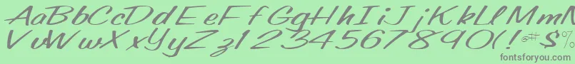 OldingRegular Font – Gray Fonts on Green Background