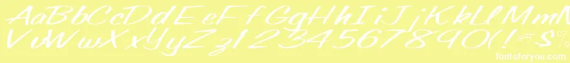 OldingRegular Font – White Fonts on Yellow Background