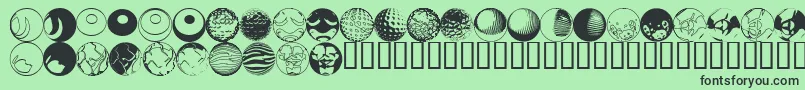52sphere Font – Black Fonts on Green Background