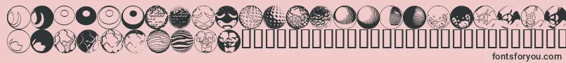52sphere Font – Black Fonts on Pink Background
