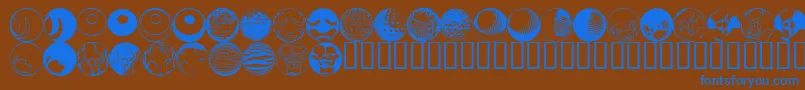 52sphere Font – Blue Fonts on Brown Background