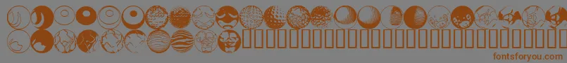 52sphere Font – Brown Fonts on Gray Background
