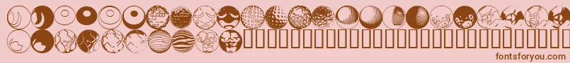 52sphere Font – Brown Fonts on Pink Background