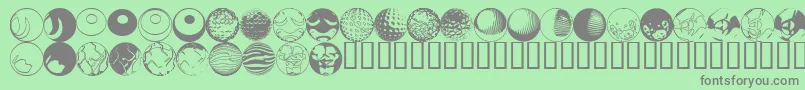 52sphere Font – Gray Fonts on Green Background