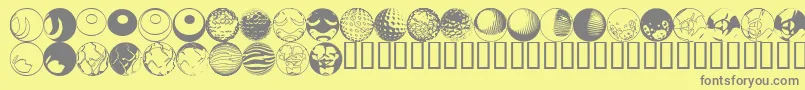 52sphere Font – Gray Fonts on Yellow Background