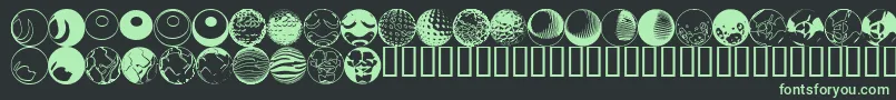 52sphere Font – Green Fonts on Black Background