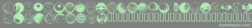 52sphere Font – Green Fonts on Gray Background