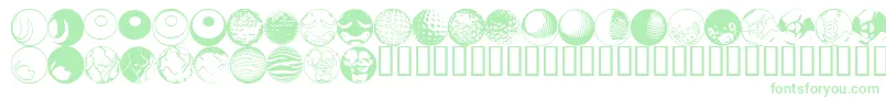 52sphere Font – Green Fonts on White Background
