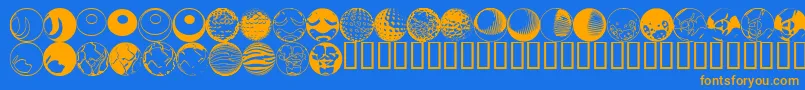 Шрифт 52sphere – оранжевые шрифты на синем фоне