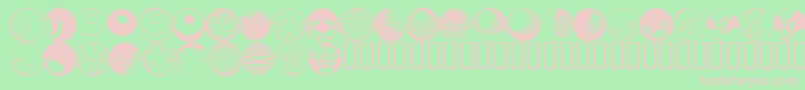 52sphere Font – Pink Fonts on Green Background