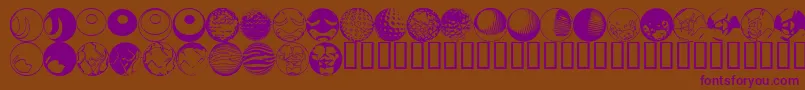 52sphere Font – Purple Fonts on Brown Background