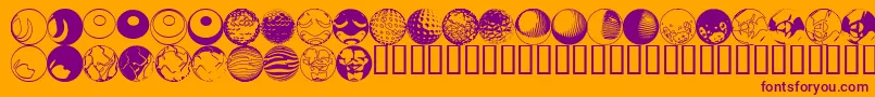 52sphere Font – Purple Fonts on Orange Background