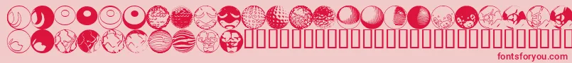 52sphere Font – Red Fonts on Pink Background