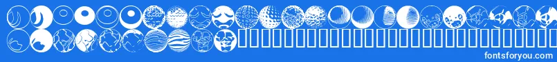 52sphere Font – White Fonts on Blue Background